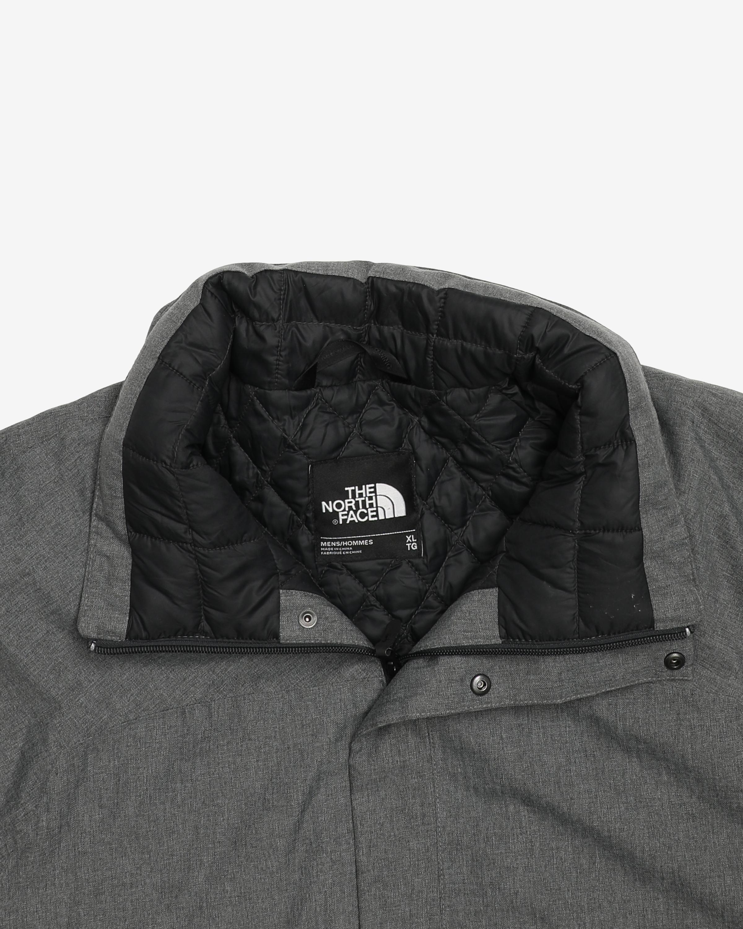 The North Face Grey Padded / Hooded Jacket - XL