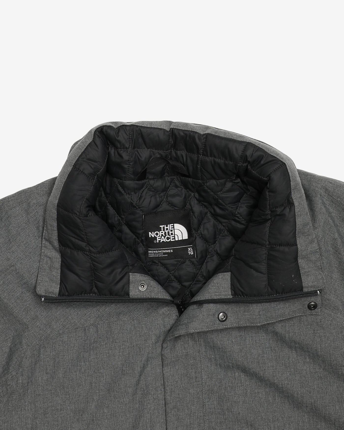 The North Face Grey Padded / Hooded Jacket - XL