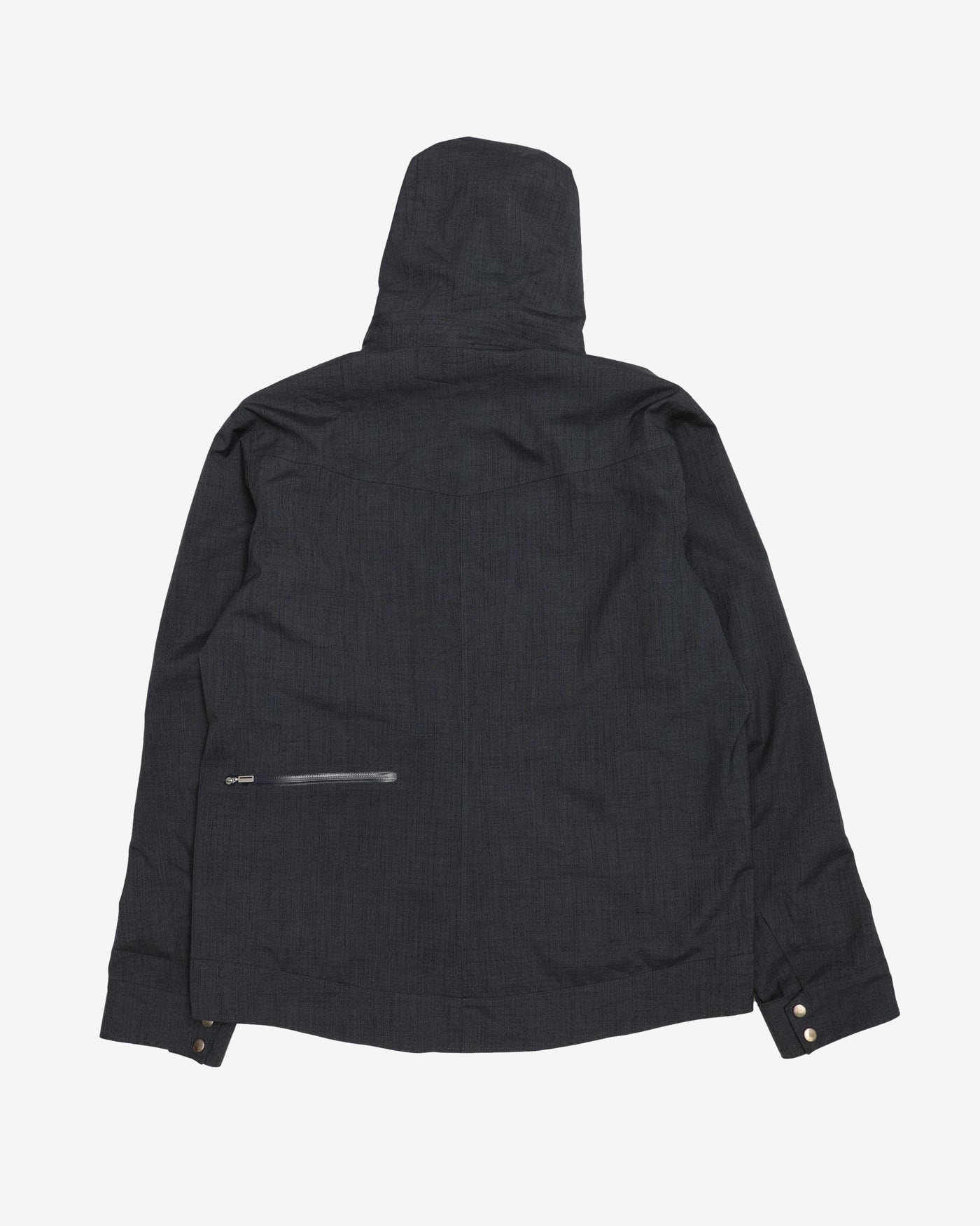 NAU Blue / Grey Hooded Rain Jacket - L