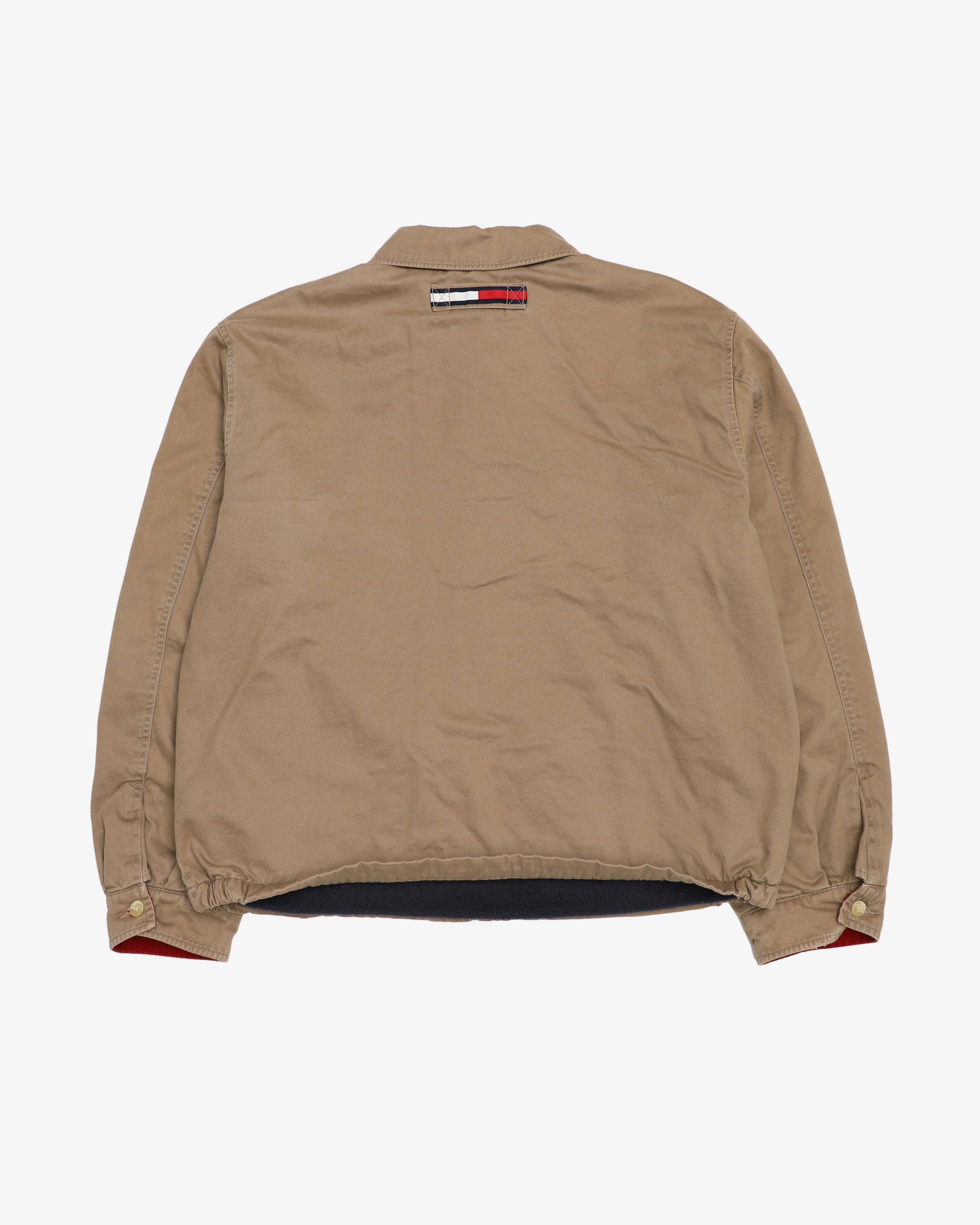 2000s Tommy Hilfiger Beige / Neutral Harrington Bomber Jacket - XL