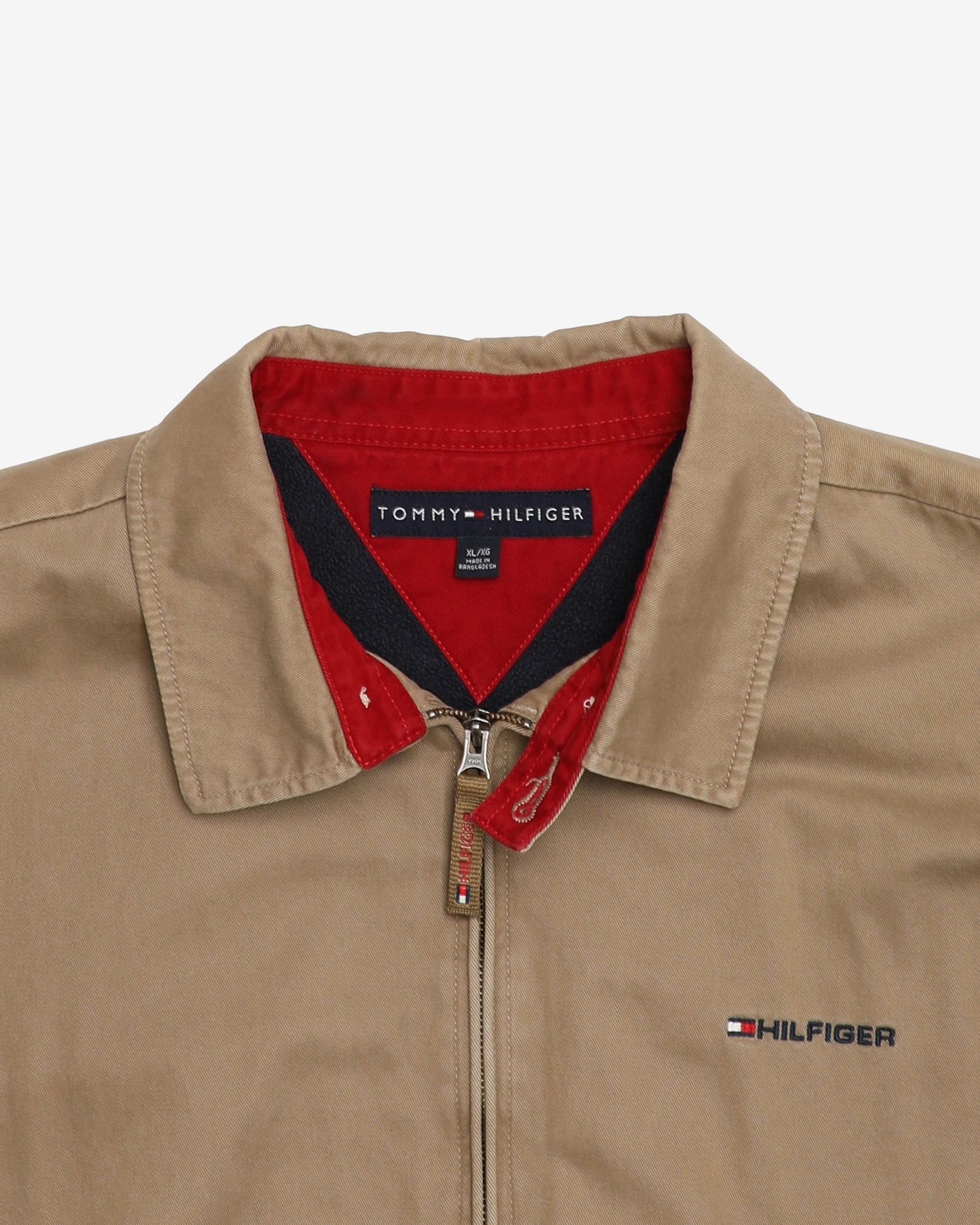 2000s Tommy Hilfiger Beige / Neutral Harrington Bomber Jacket - XL