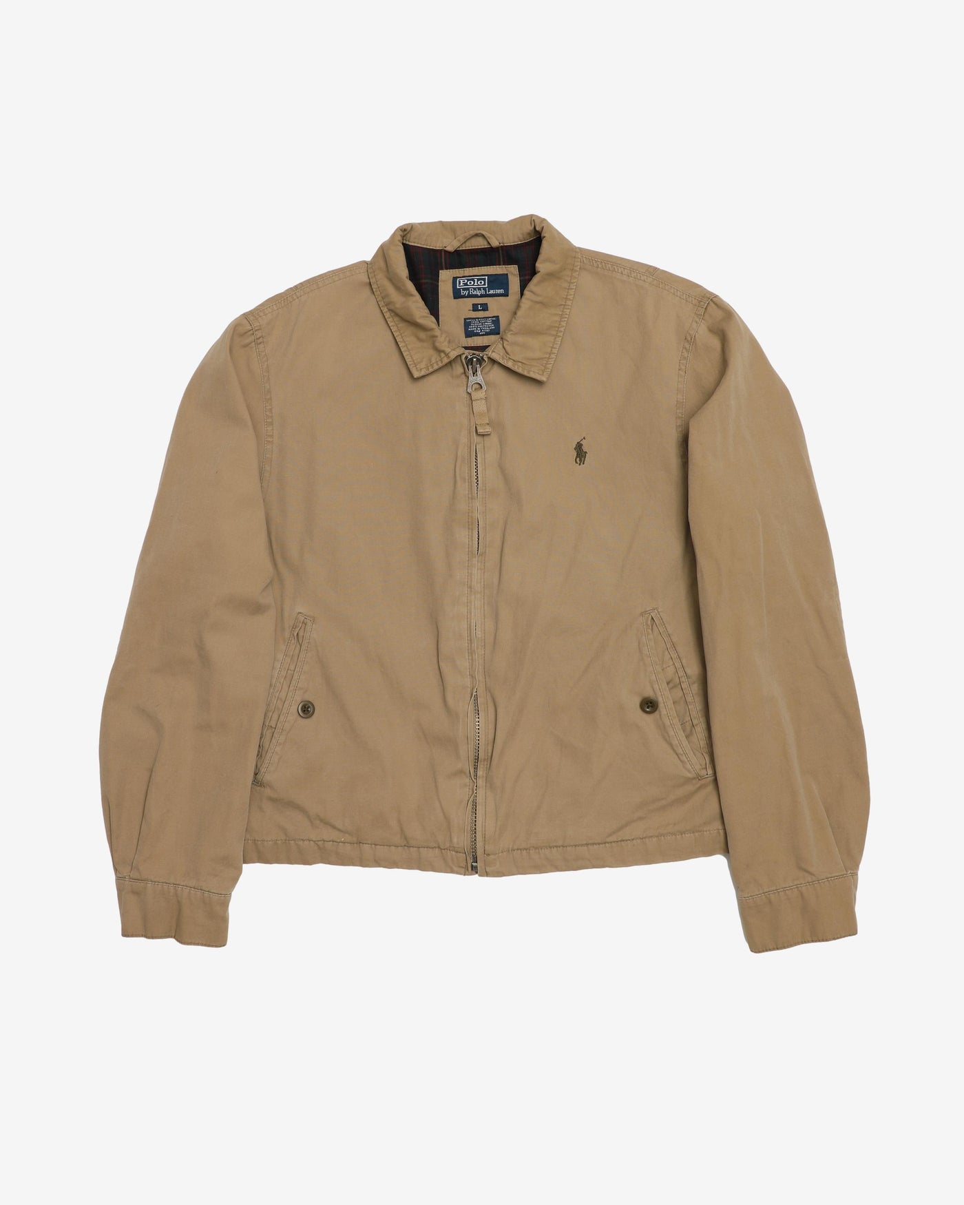 90s Ralph Lauren Beige / Neutral Harrington Bomber Jacket - L