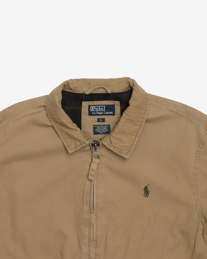 90s Ralph Lauren Beige / Neutral Harrington Bomber Jacket - L