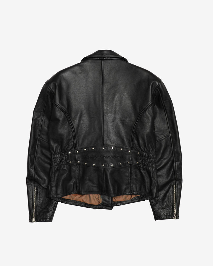 Vintage Harley Davidson Authentic Genuine Leather Jacket - S