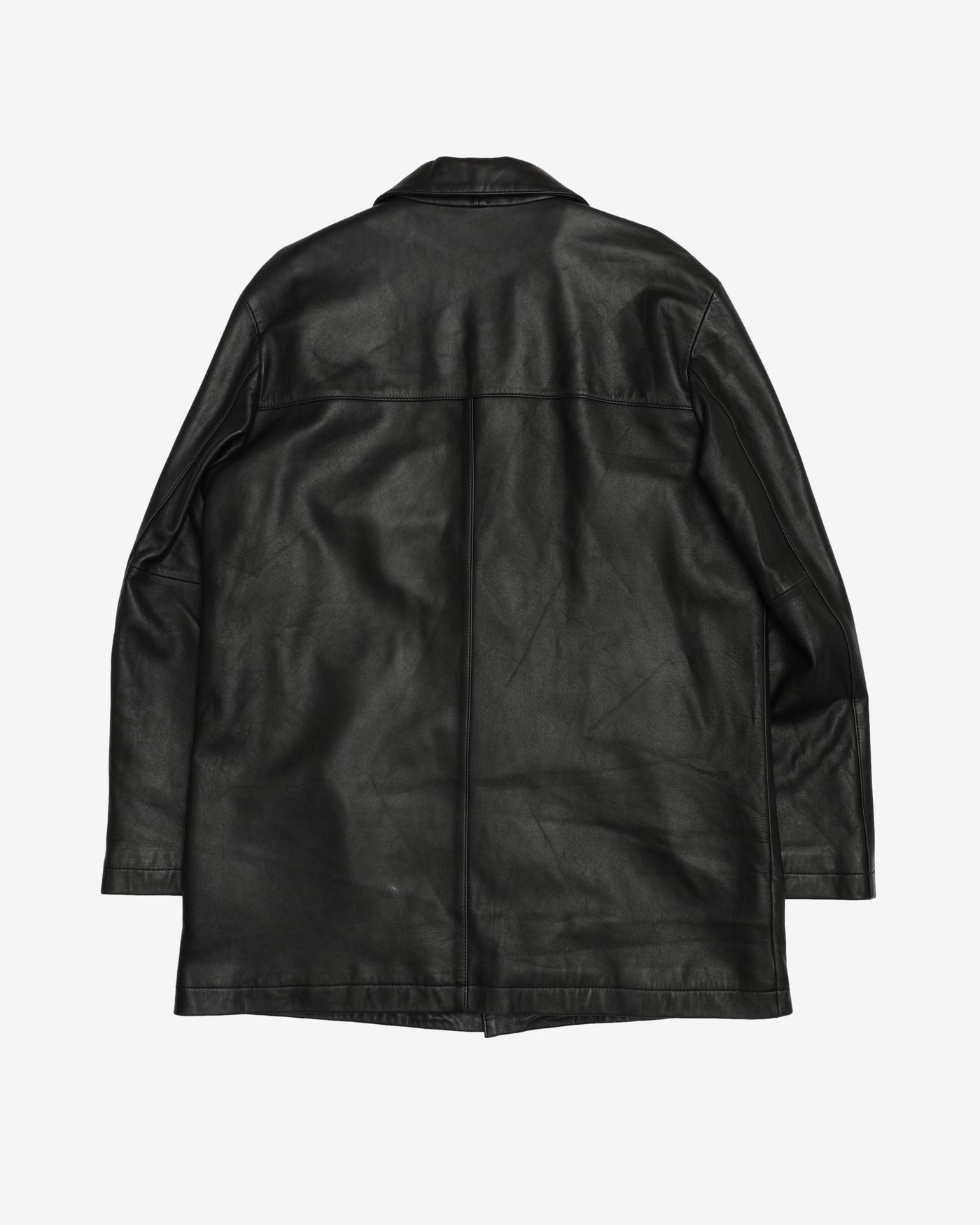 Coach Black Button Up Leather Jacket - M