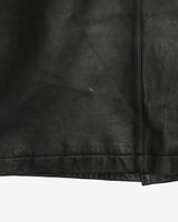 Coach Black Button Up Leather Jacket - M