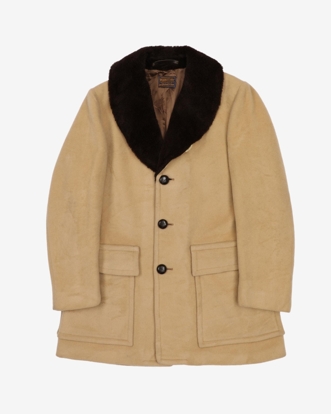 Pendleton Beige Wool Jacket Overcoat - M / L