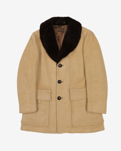 Pendleton Beige Wool Jacket Overcoat - M / L