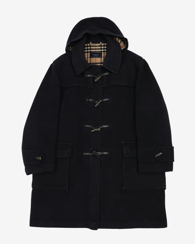 Burberry London Navy Wool Duffel Coat - XXXL