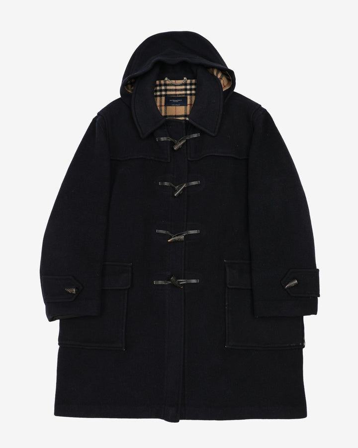 Burberry London Navy Wool Duffel Coat - XXXL