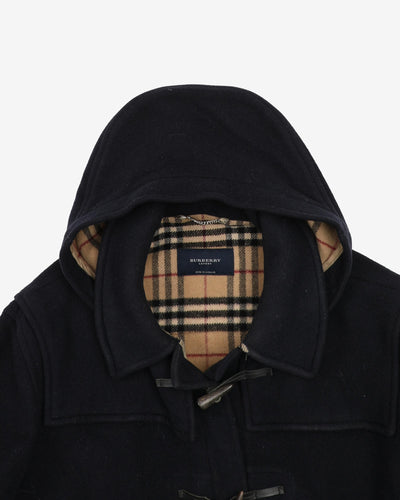 Burberry London Navy Wool Duffel Coat - XXXL