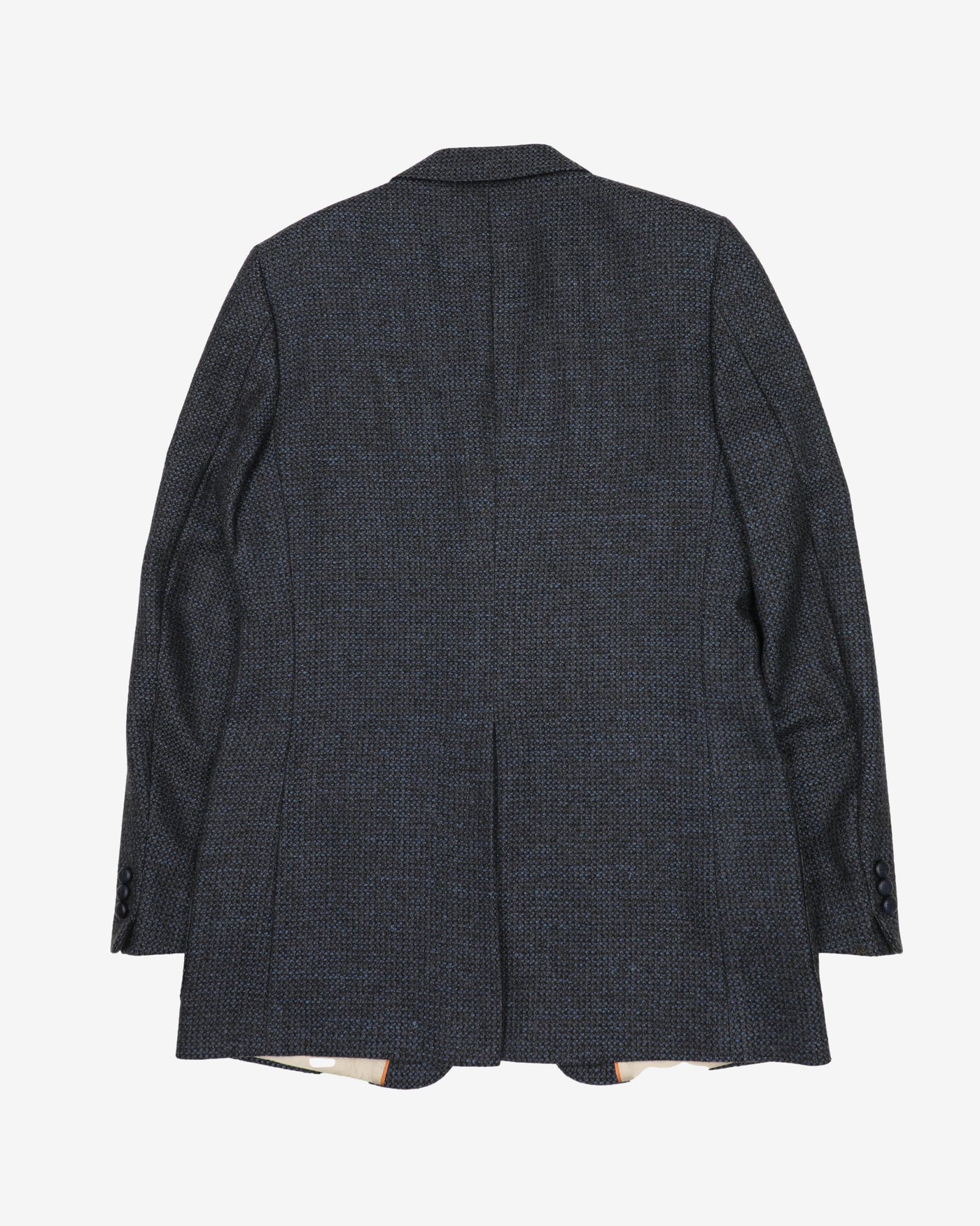Blue And Black Wool Tweed Jacket - S