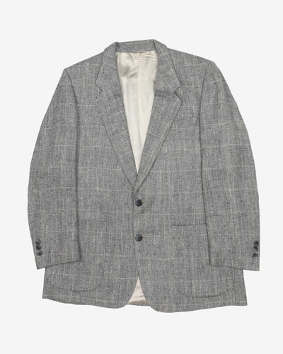 Blue And Grey Wool Tweed Jacket - S