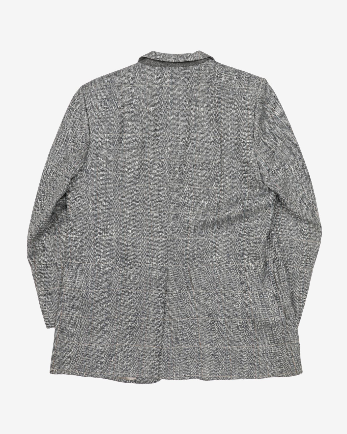 Blue And Grey Wool Tweed Jacket - S