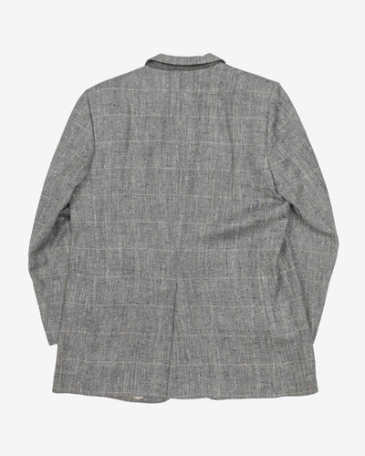 Blue And Grey Wool Tweed Jacket - S