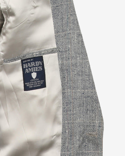 Blue And Grey Wool Tweed Jacket - S