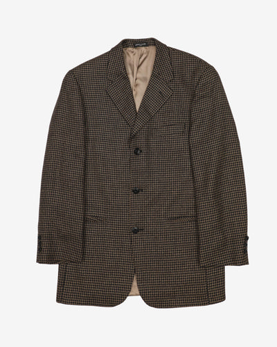 Pierre Cardin Checked Wool Blazer - S