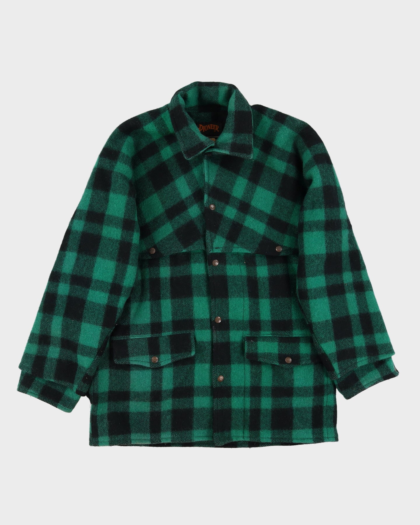 Mens green plaid clearance wool jacket