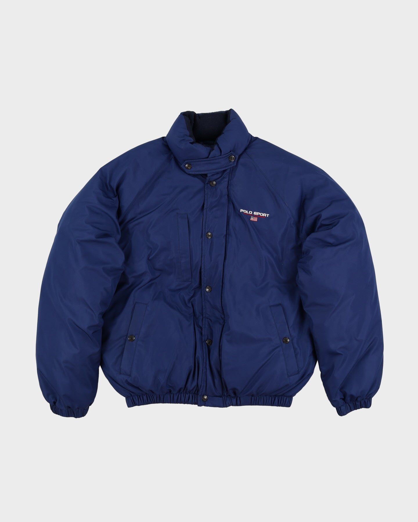 Vintage 90s Polo Sport Ralph Lauren Blue Puffer Jacket - M