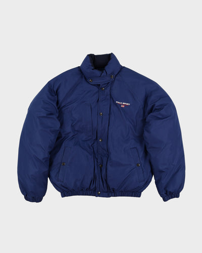 Vintage 90s Polo Sport Ralph Lauren Blue Puffer Jacket - M