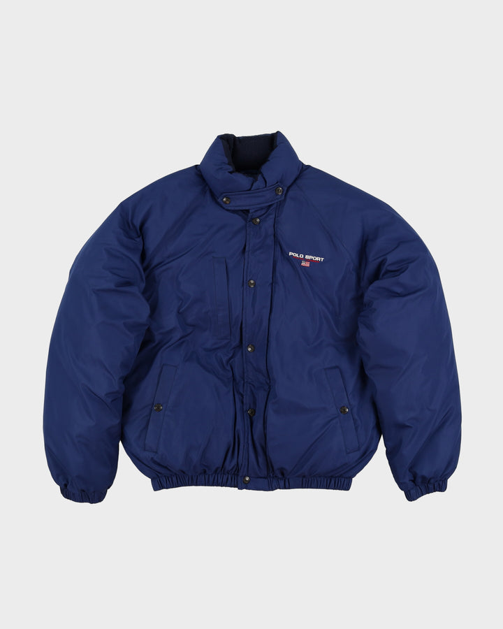 Vintage 90s Polo Sport Ralph Lauren Blue Puffer Jacket - M