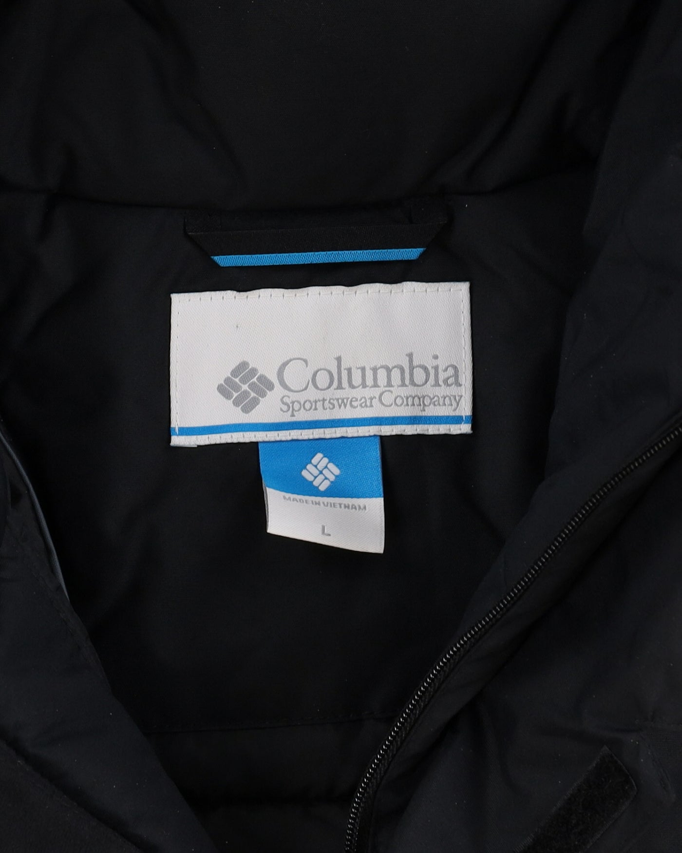Columbia Black / Grey Two Tone Hooded Ski Jacket - L