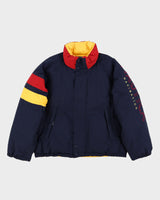 Vintage 90s Nautica Navy / Yellow Reversible Puffer Jacket - XL