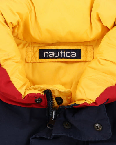 Vintage 90s Nautica Navy / Yellow Reversible Puffer Jacket - XL