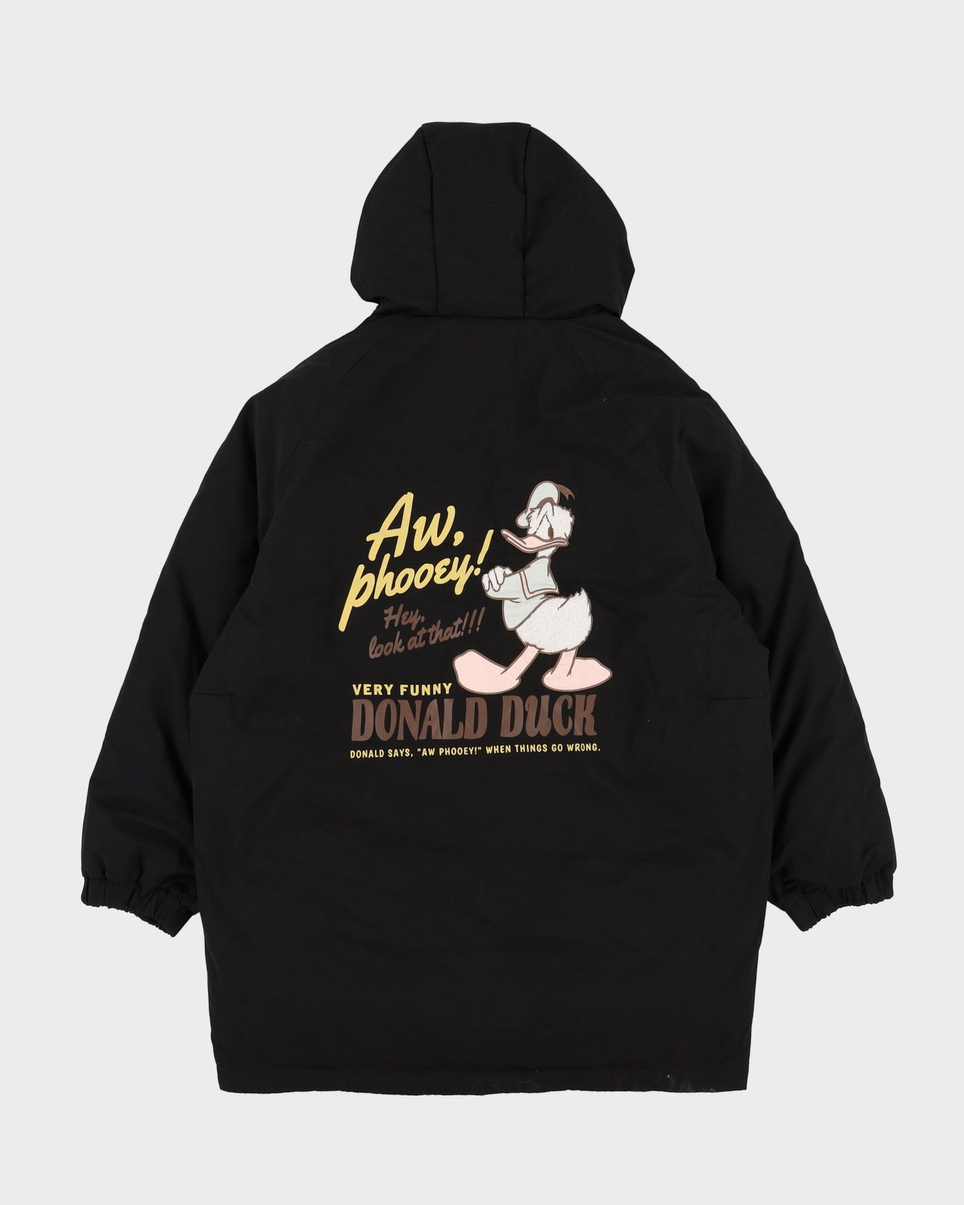 Donald Duck Peacebird X Disney Black Puffer Jacket - L
