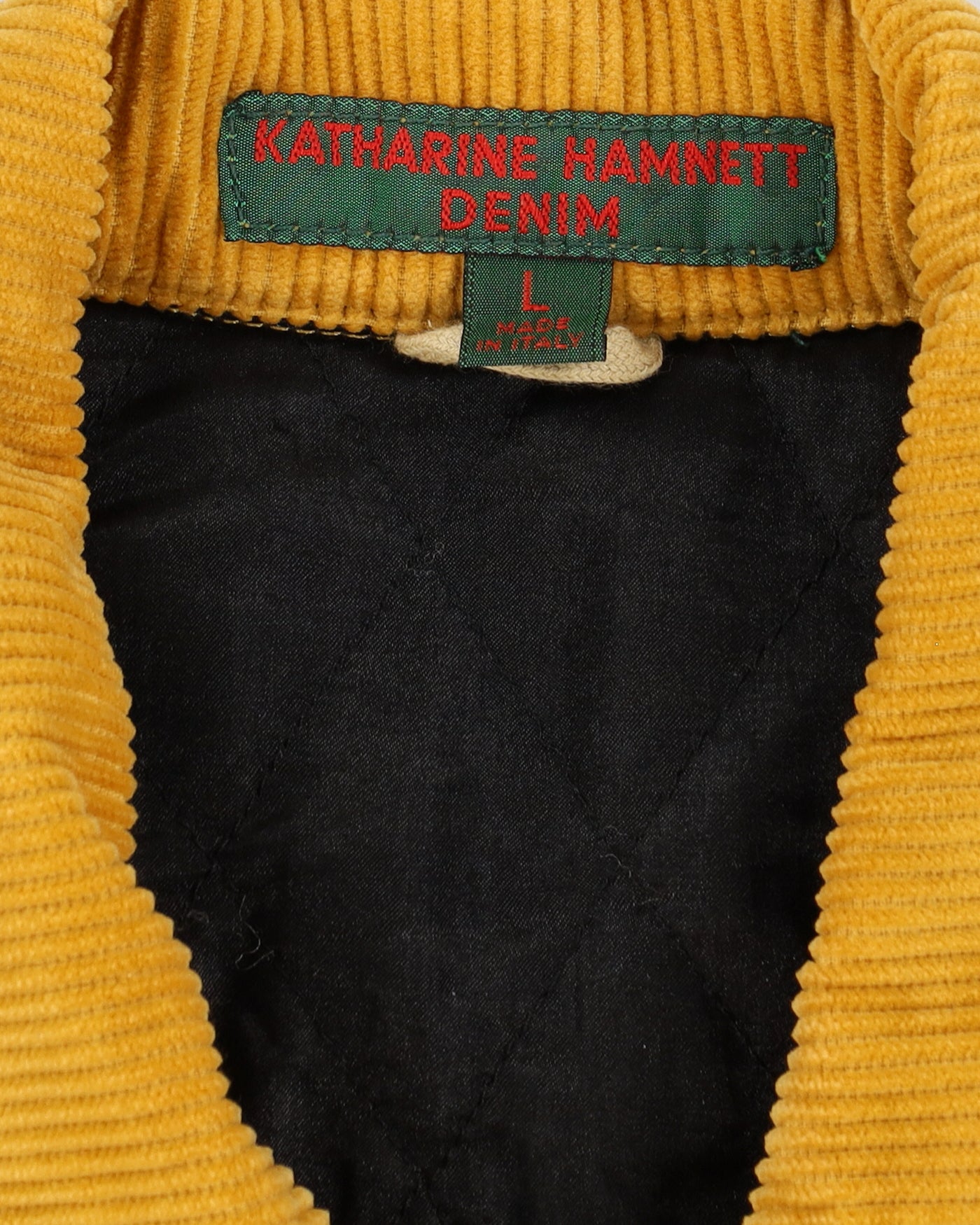 Katherine Hamnett Mustard Yellow Cord Jacket - L