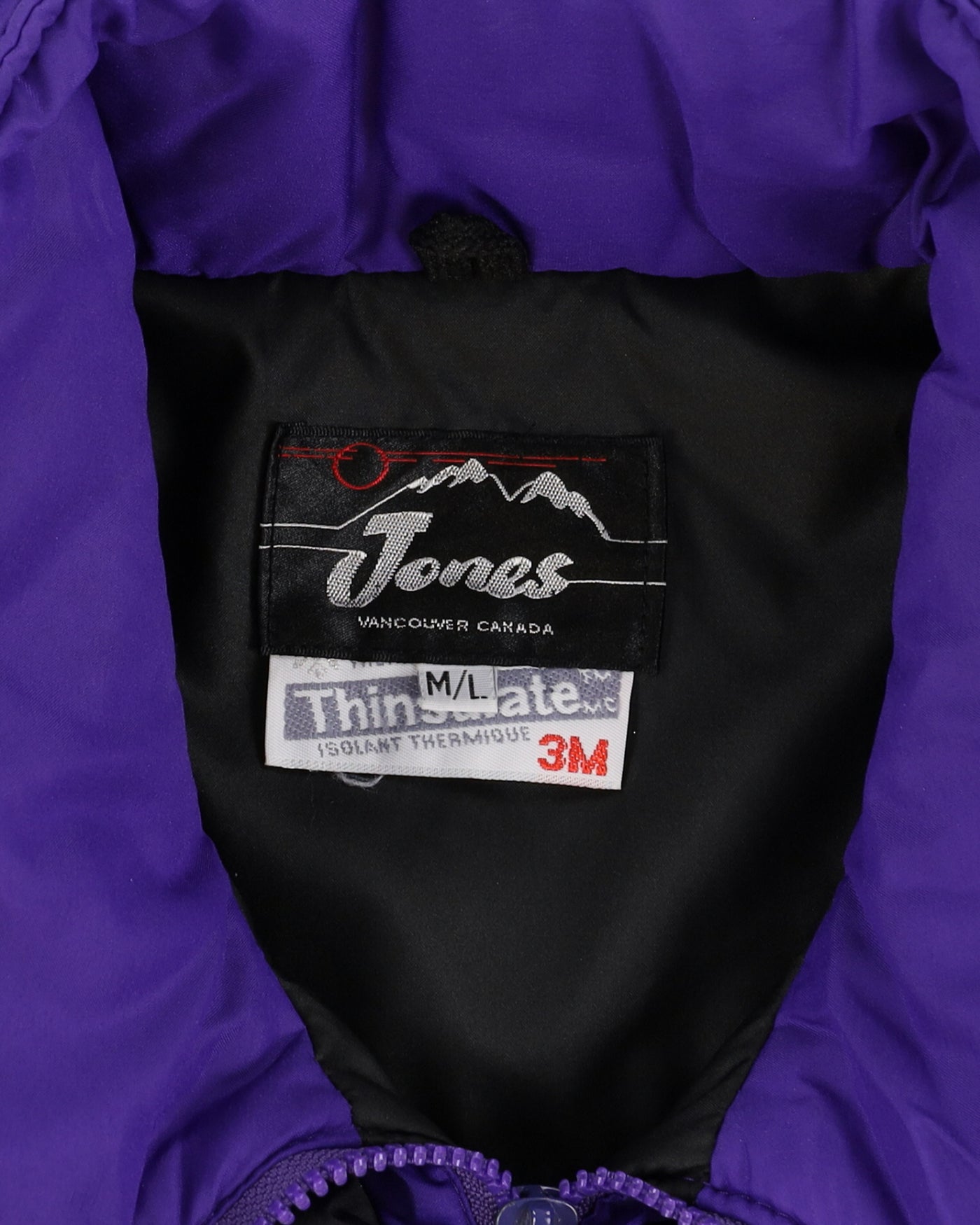 Vintage 90s Jones Thinsulate Purple Ski Jacket - L