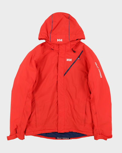 Helly Hansen Red Hooded Ski Jacket - L