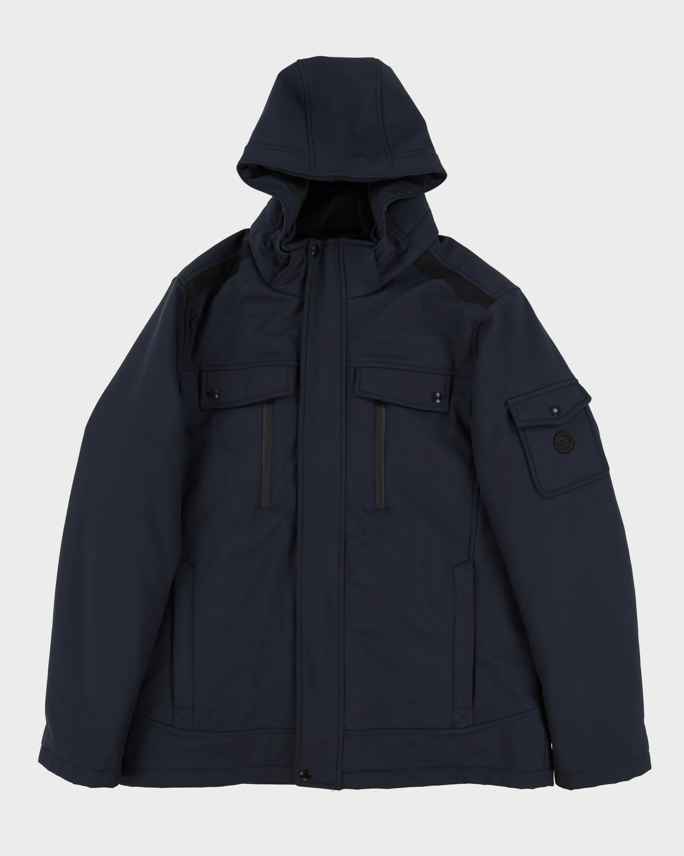 Calvin Klein Navy Hooded Jacket - M