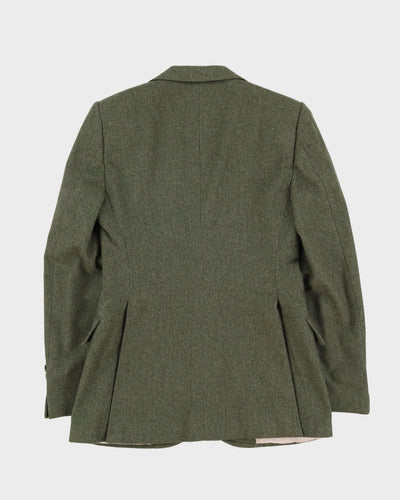 1970s Made In Italy Green Wool Blazer Jacket - XXXS