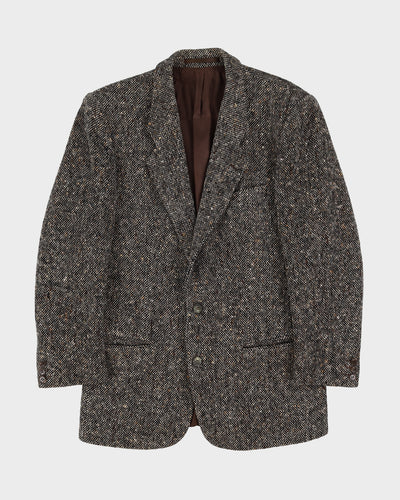 Hugo Boss Brown Donegal Tweed Blazer Jacket - S