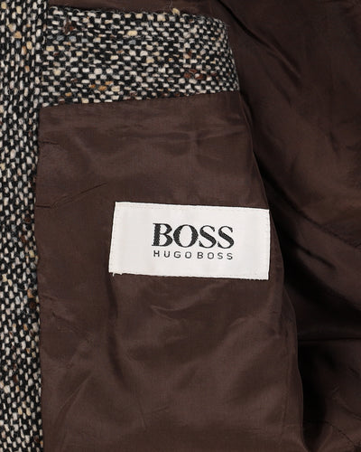 Hugo Boss Brown Donegal Tweed Blazer Jacket - S