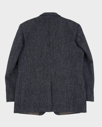 Harris Tweed Herringbone Wool Blazer Jacket - XL