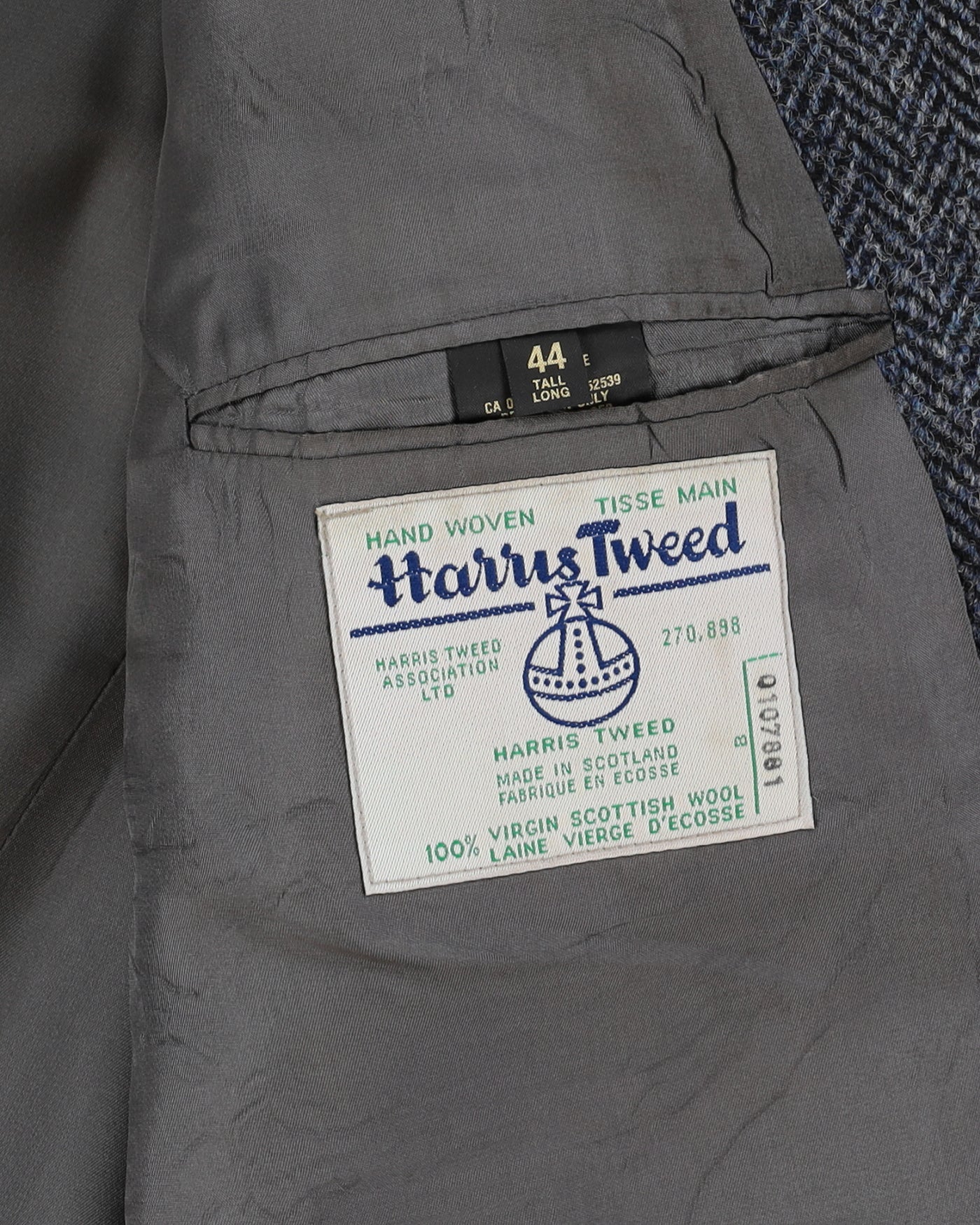 Harris Tweed Herringbone Wool Blazer Jacket - XL