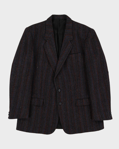 Harris Tweed Striped Wool Blazer Jacket - L