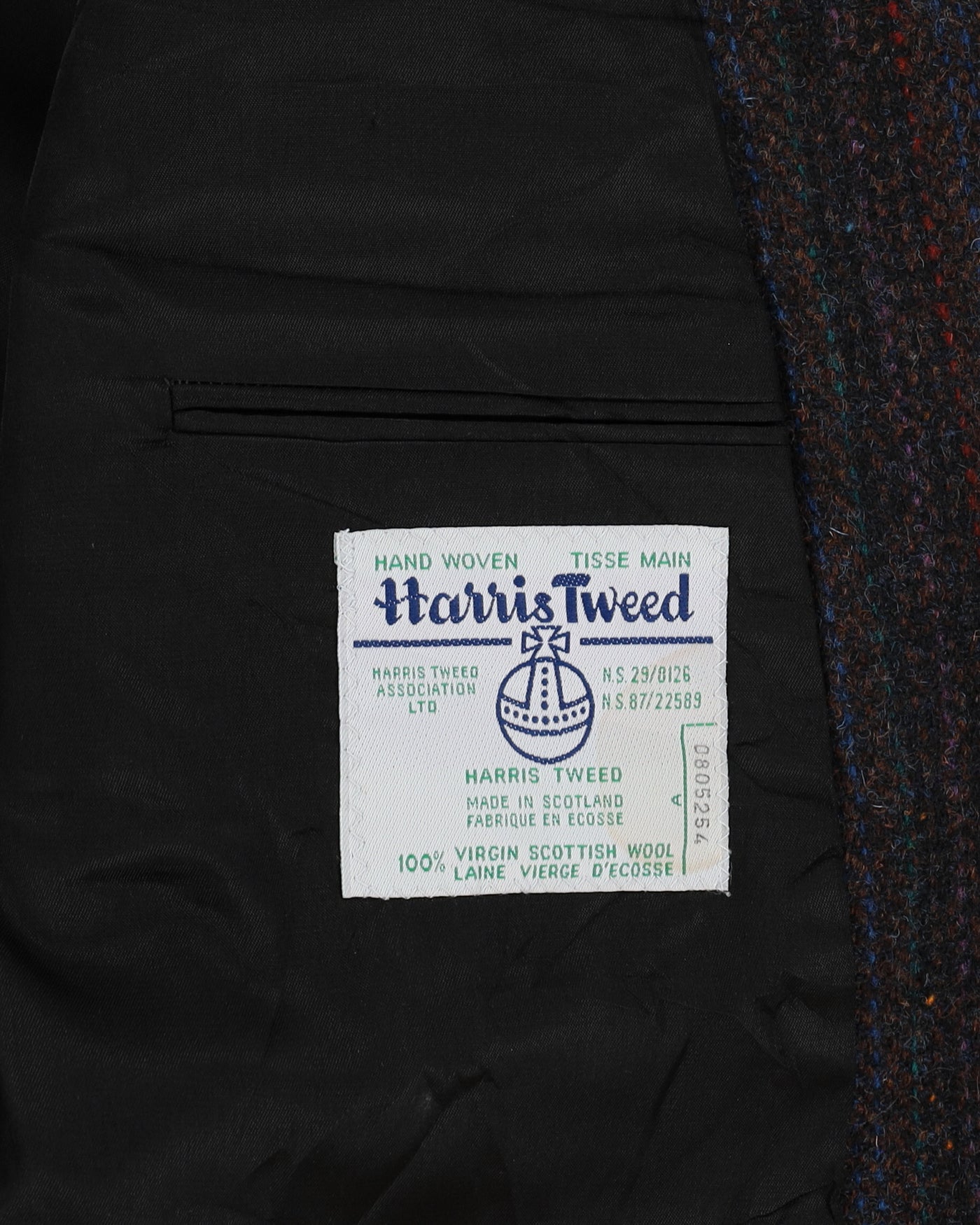 Harris Tweed Striped Wool Blazer Jacket - L