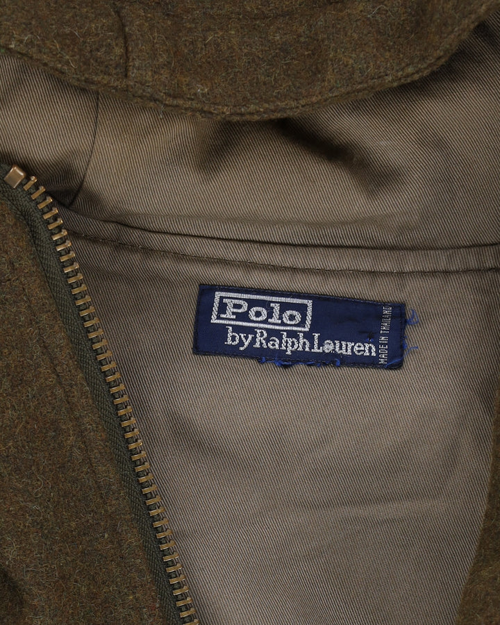 Polo Ralph Lauren Green Wool Bomber Style Jacket - XXL