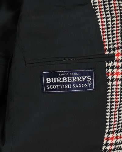 Burberrys Scottish Saxon Wool Tweed Blazer Jacket - S