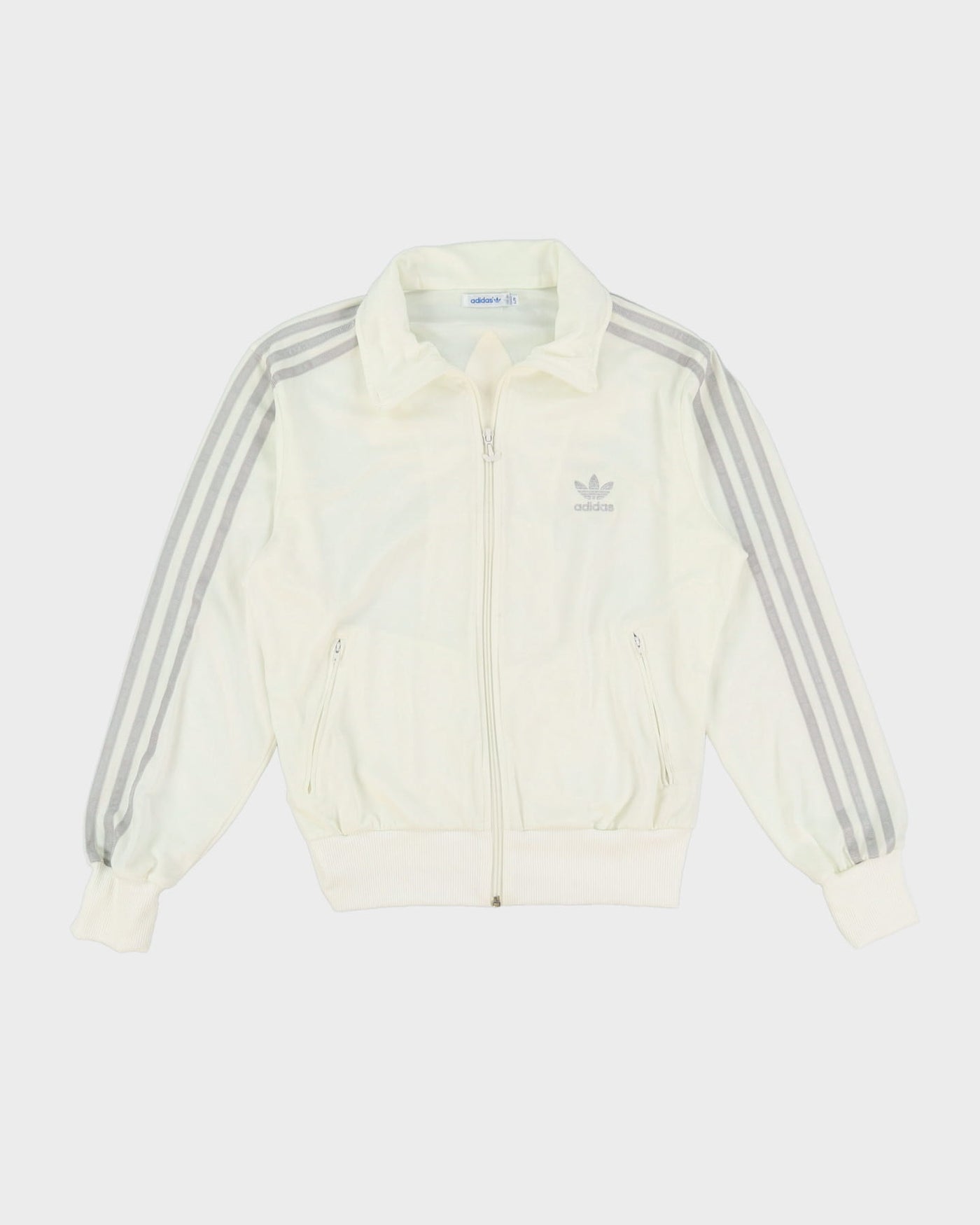 Adidas Silver / White Track Jacket - L