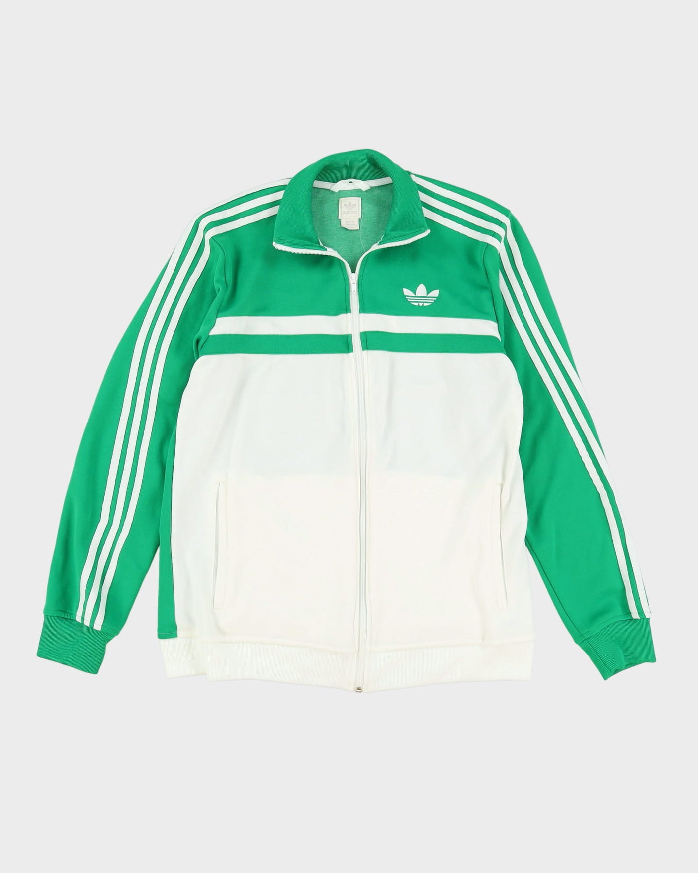 Adidas Green / White Track Jacket - M