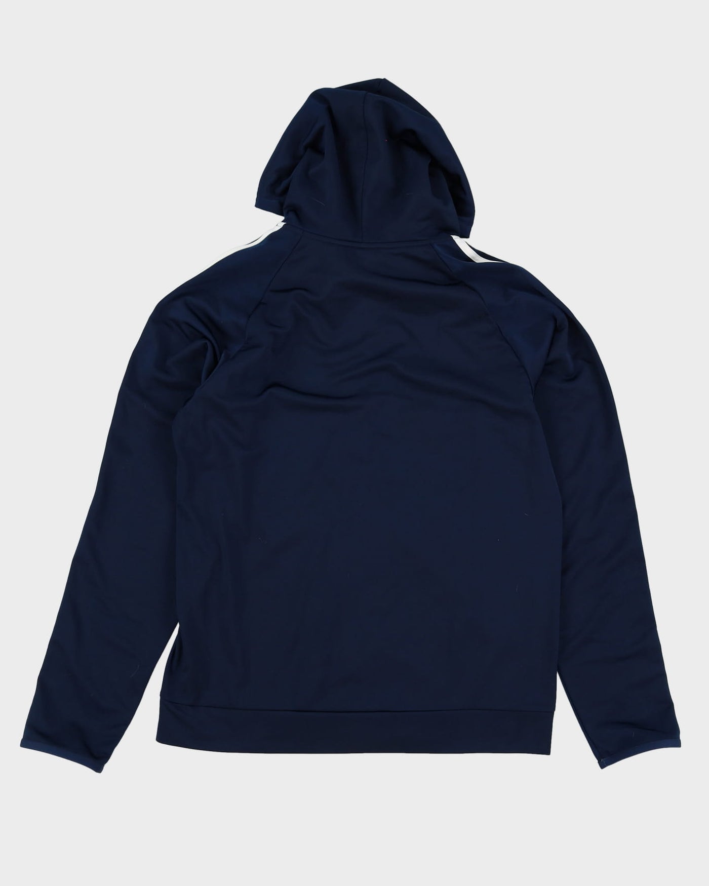 Adidas Navy / White Hooded Track Jacket - L