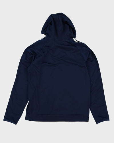 Adidas Navy / White Hooded Track Jacket - L