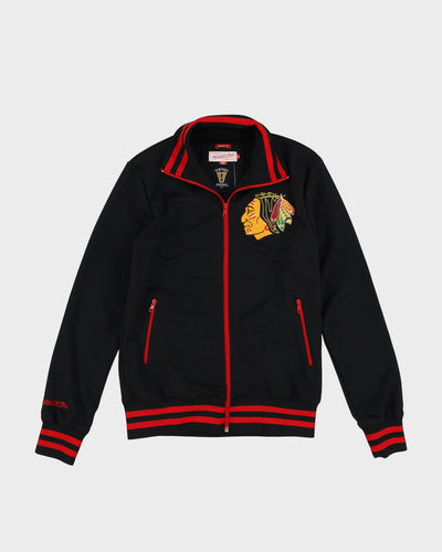 Chicago Blackhawks NHL Mitchell & Ness Black Track Jacket - S