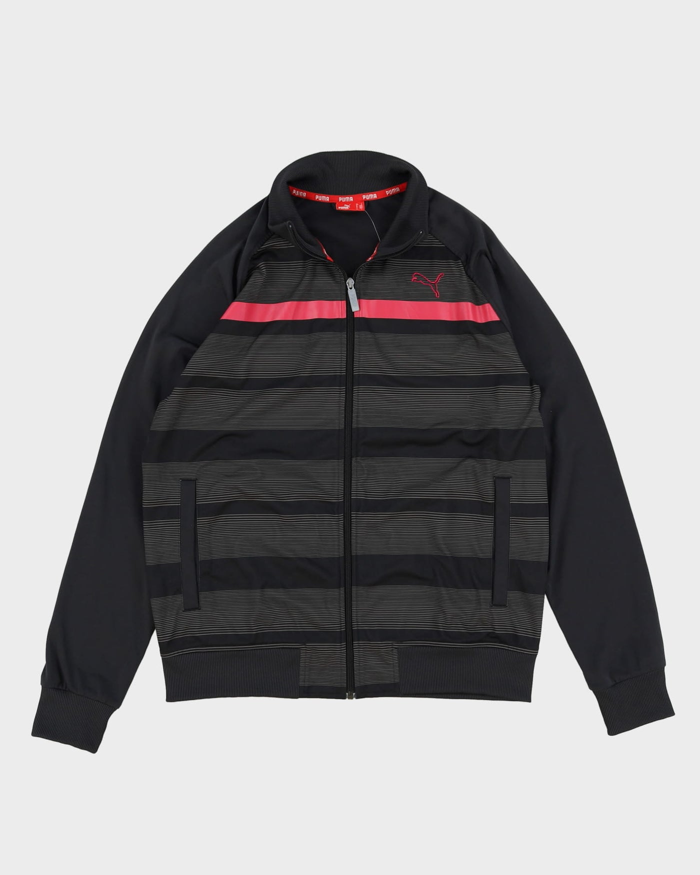 Puma Black / Pink Striped Track Jacket - L