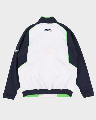 Seattle Seahawks Reebok White / Navy Jacket - L
