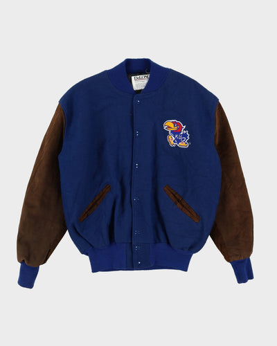 Vintage 90s NCAA KU University of Kansas Jayhawks Baseball Jacket - L